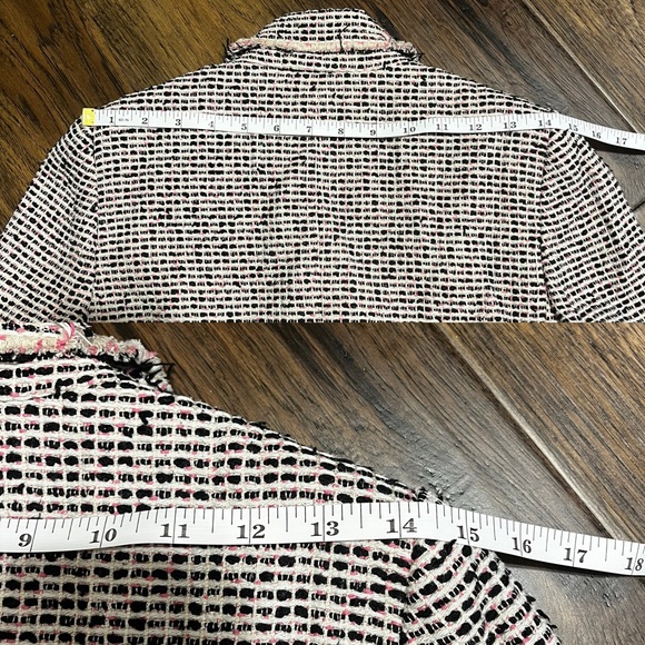 Rebecca Taylor NYC Josie Tweed Jacket Pink & Black - Picture 16 of 16